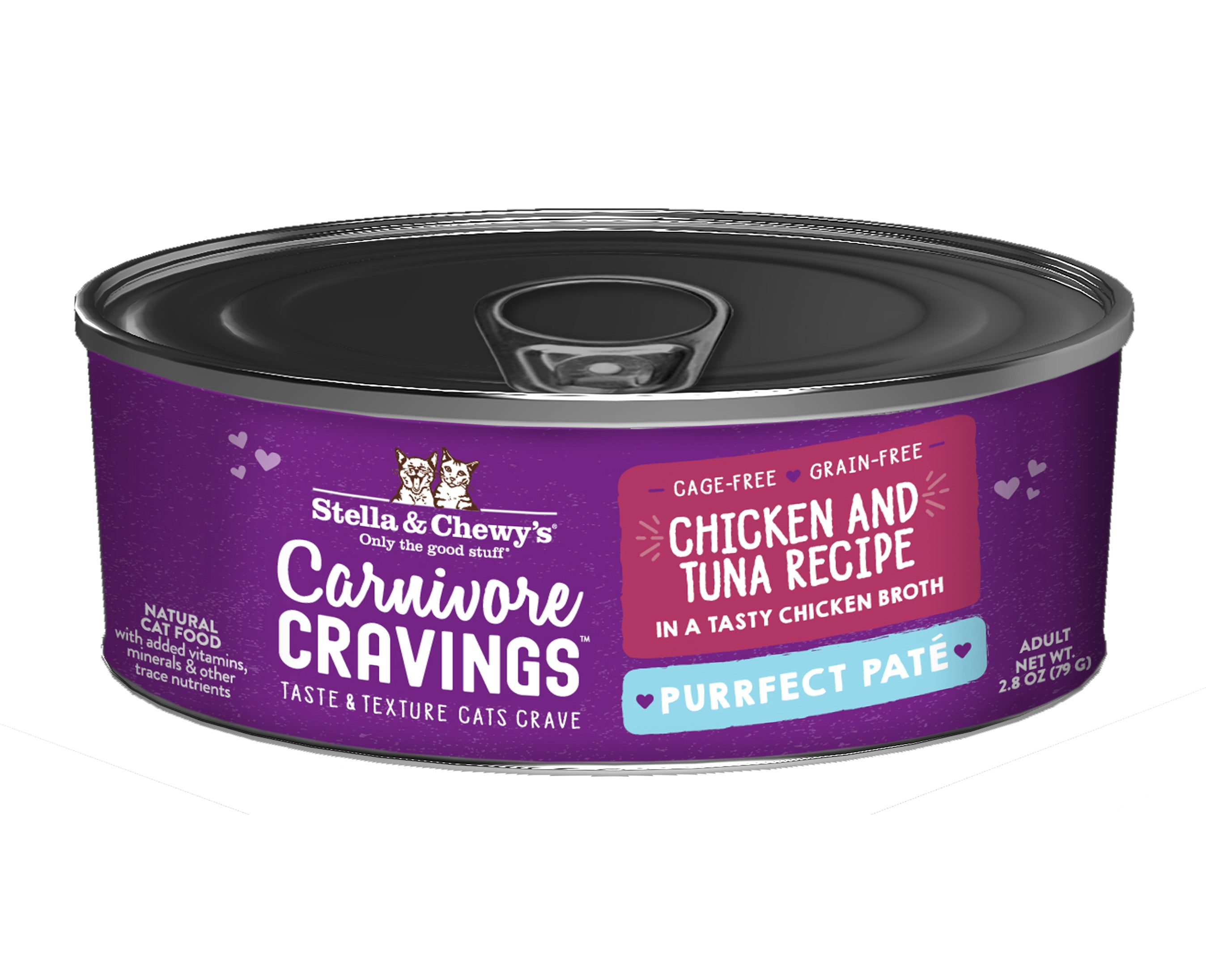 S&amp;C CAT CRAVINGS CHK/TUNA PATE 2.8OZ CAN