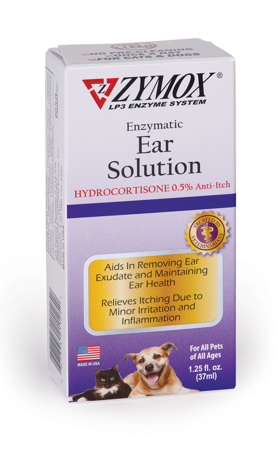 Zymox Ear Solution W/Cortisone 1.25 oz