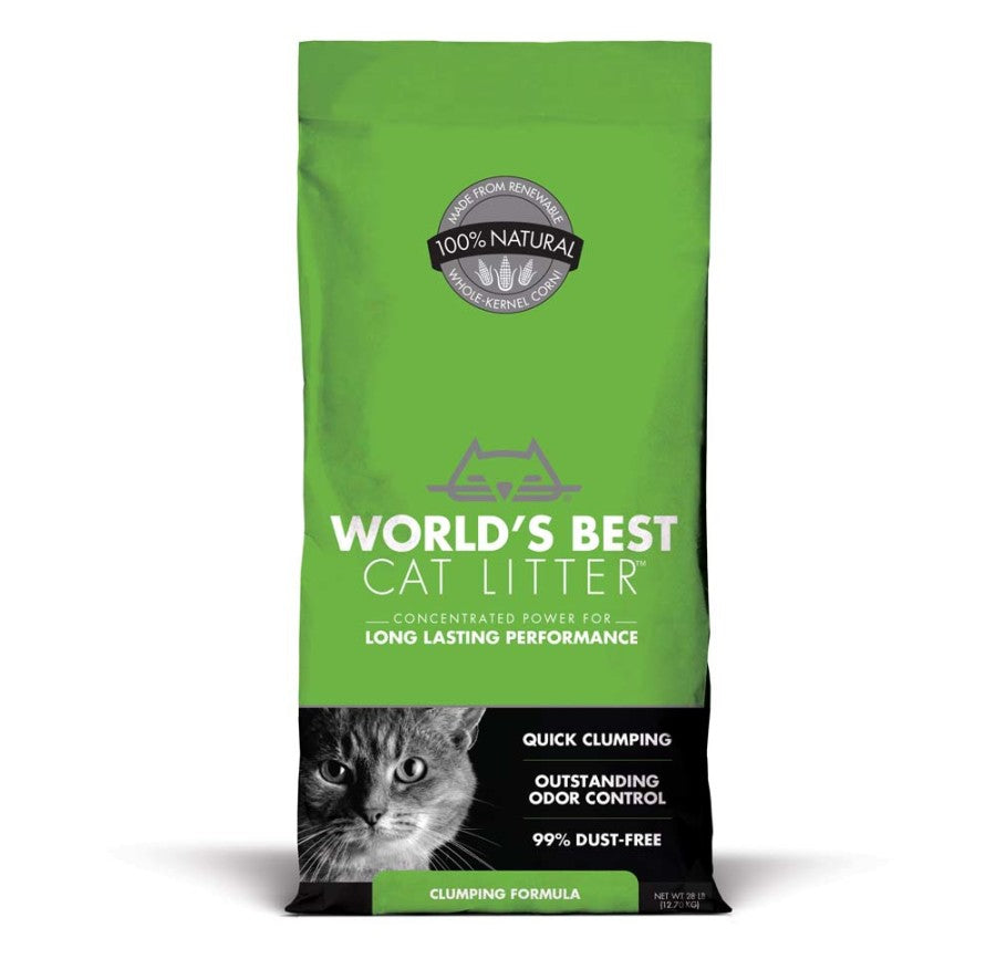 Worlds Best Cat Litter Unscented Green 28 lb